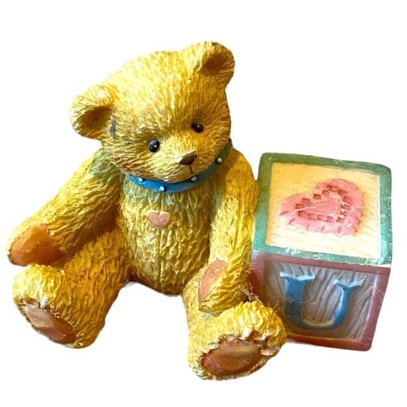 Vintage 1995 Priscilla Hillman U Alphabet Bear Cherished Teddies - Picture 1 of 4